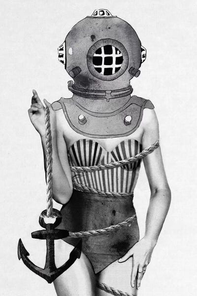 Black & White Decorative Art: Sunken by Jenny Rome