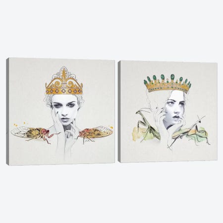 Queen Diptych Canvas Print Set #ROM2HSET001} by Jenny Rome Canvas Print