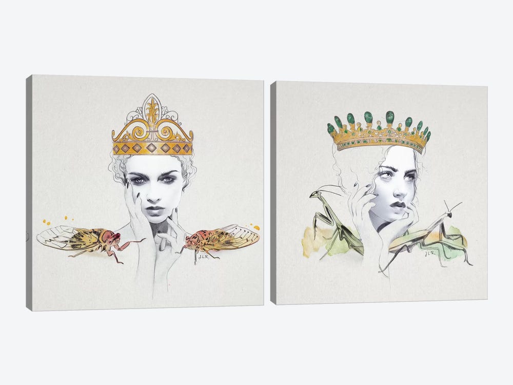 Queen Diptych by Jenny Rome 2-piece Art Print