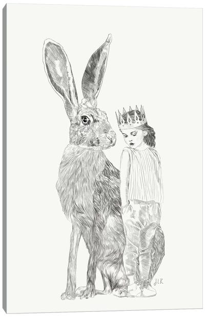 A Bigger World I Canvas Art Print - Rabbit Art