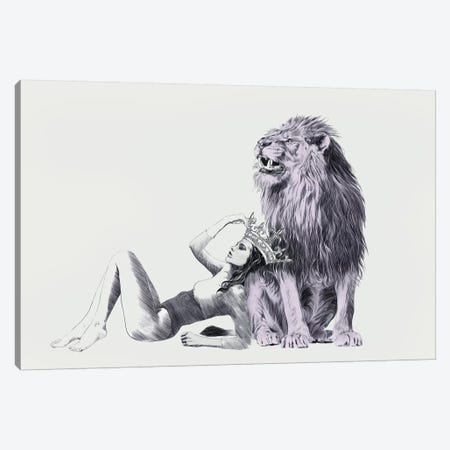 The Queen Leo  Canvas Print #ROM49} by Jenny Rome Canvas Art