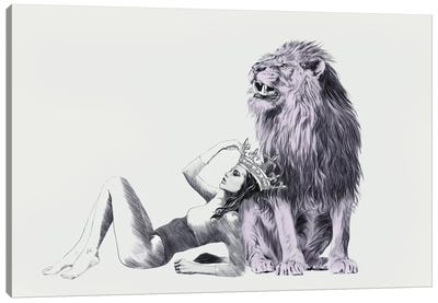 The Queen Leo  Canvas Art Print - Astrology Art