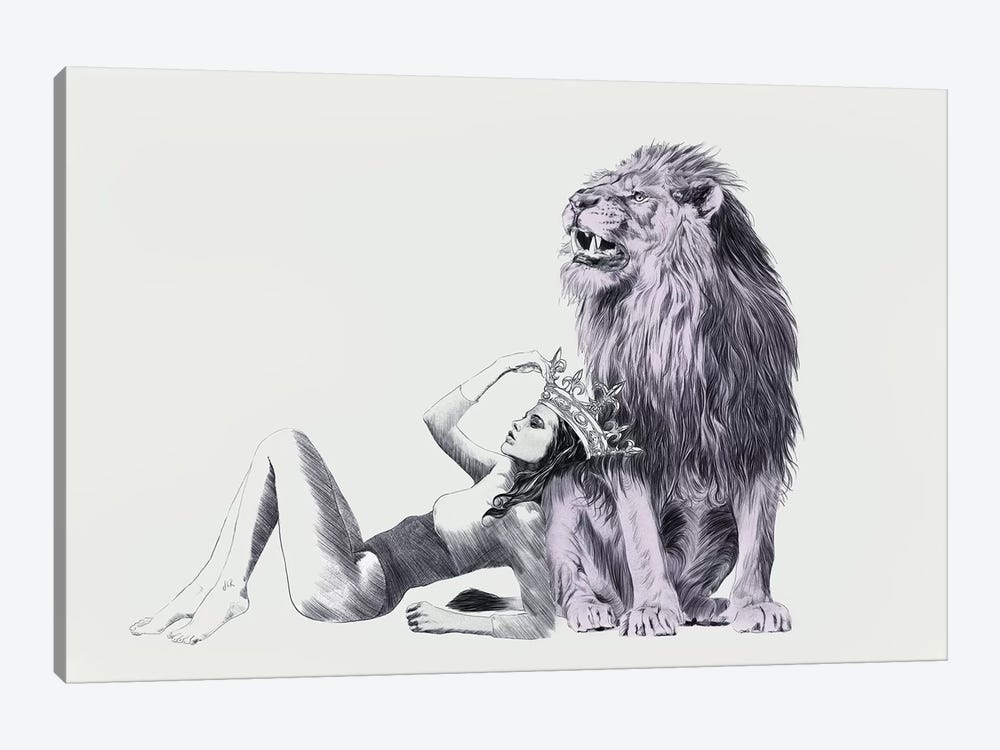 The Queen Leo  by Jenny Rome 1-piece Canvas Art