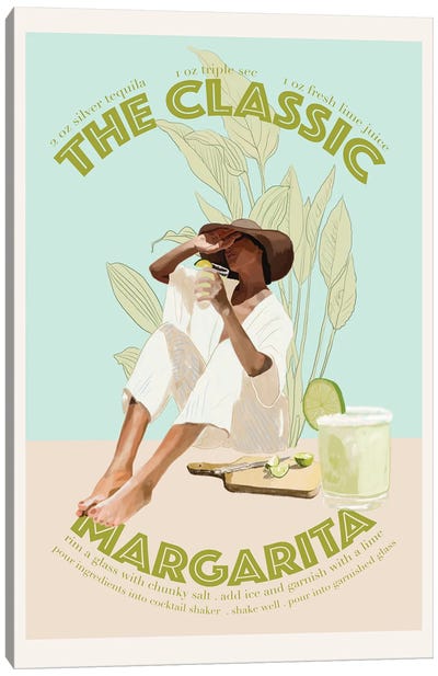 The Classic Margarita Canvas Art Print - Cocktail & Mixed Drink Art