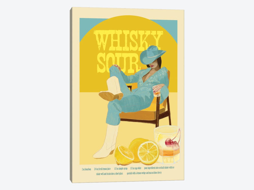 Whisky Sour by Jenny Rome 1-piece Canvas Wall Art