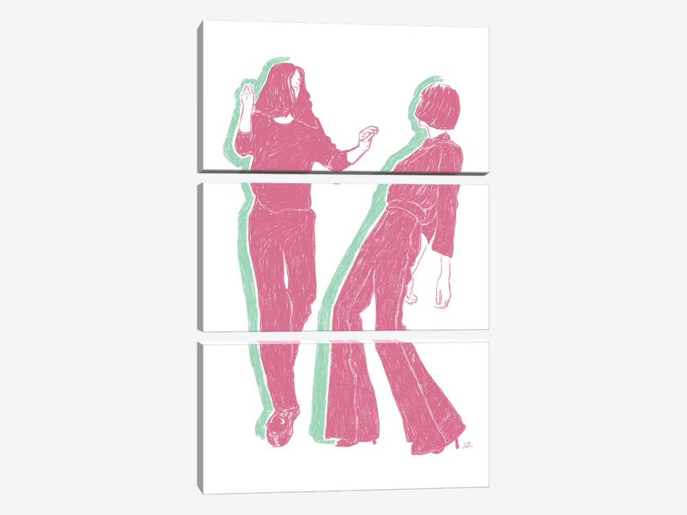 Dancing III by Jenny Rome 3-piece Canvas Print