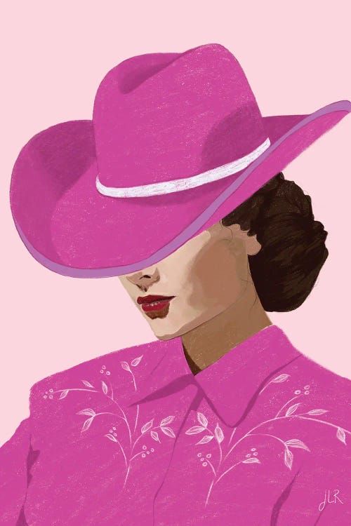 Pink Cowgirl by Jenny Rome wall art