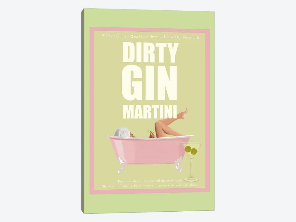 Dirty Gin Martini by Jenny Rome 1-piece Art Print