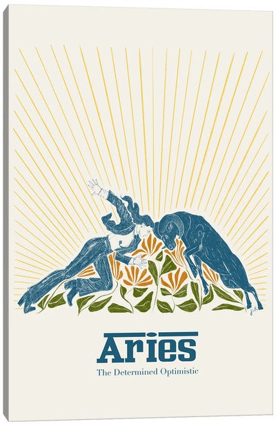 Aries Canvas Art Print - Zodiac Art