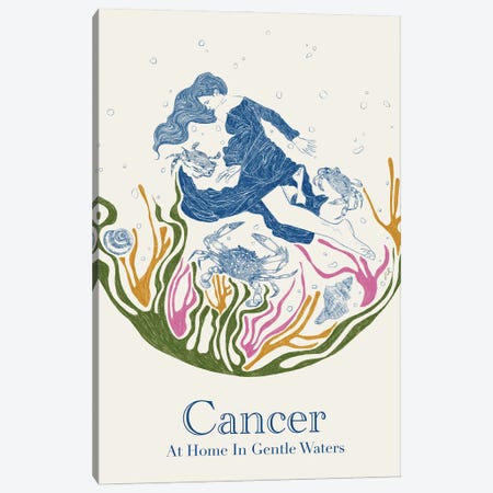 Cancer Canvas Print #ROM95} by Jenny Rome Canvas Art