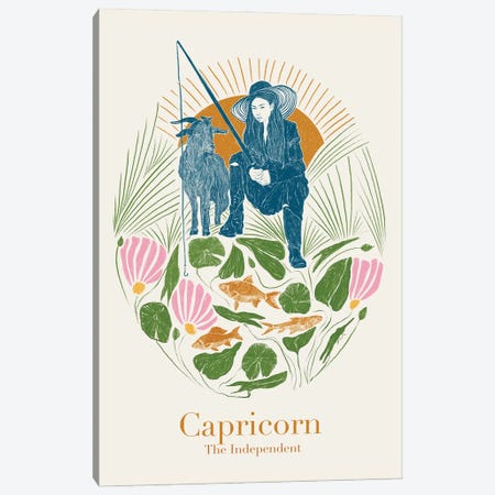 Capricorn Canvas Print #ROM96} by Jenny Rome Canvas Art