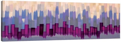 Fringe Shimmer Canvas Art Print - Purple Abstract Art
