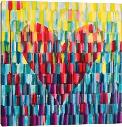 Big Love Heart Canvas Art Print - Heart Art