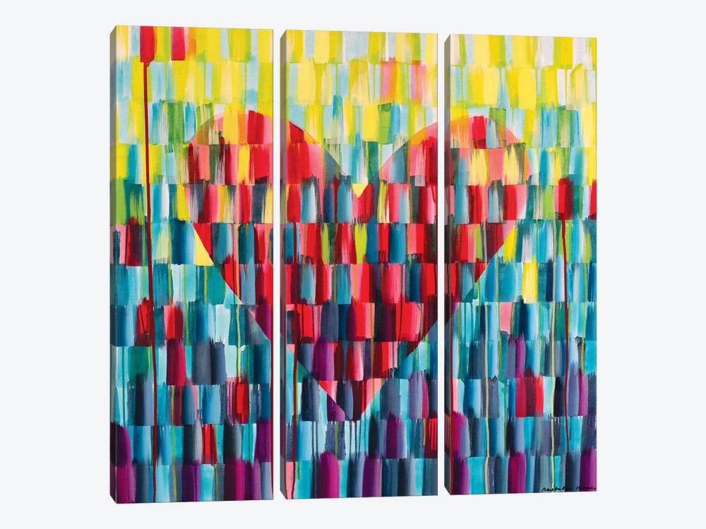 Big Love Heart by Rashelle Roos 3-piece Canvas Art