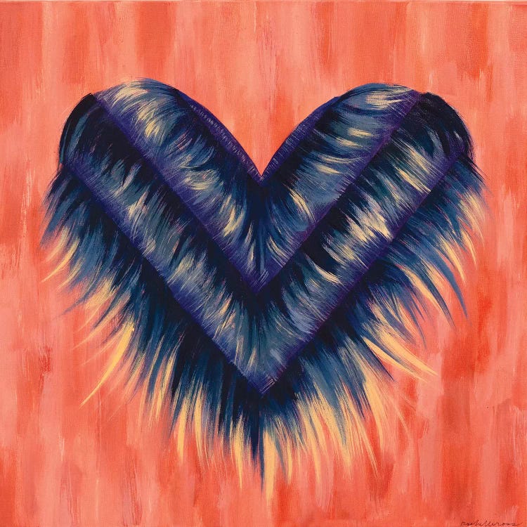 Denim Fringe Heart