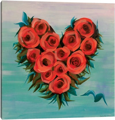 Plus One Heart Canvas Art Print - Rashelle Roos