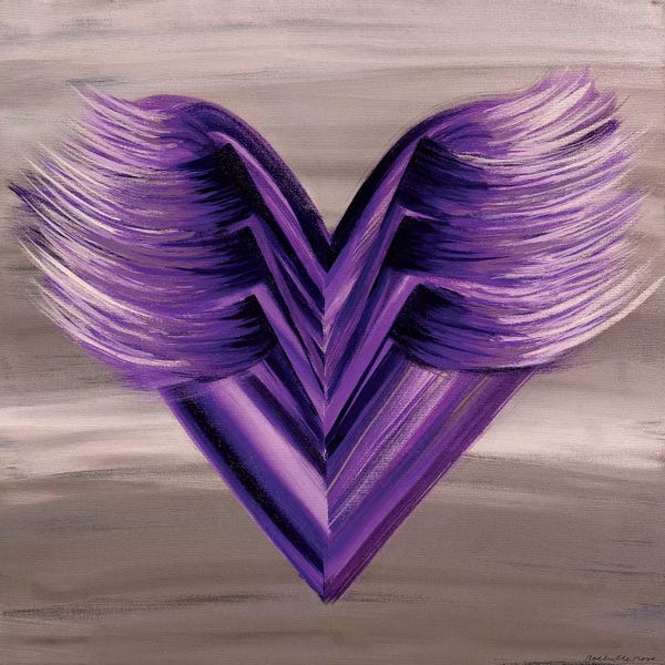 Rashelle Roos: Purple Wings Heart by Rashelle Roos