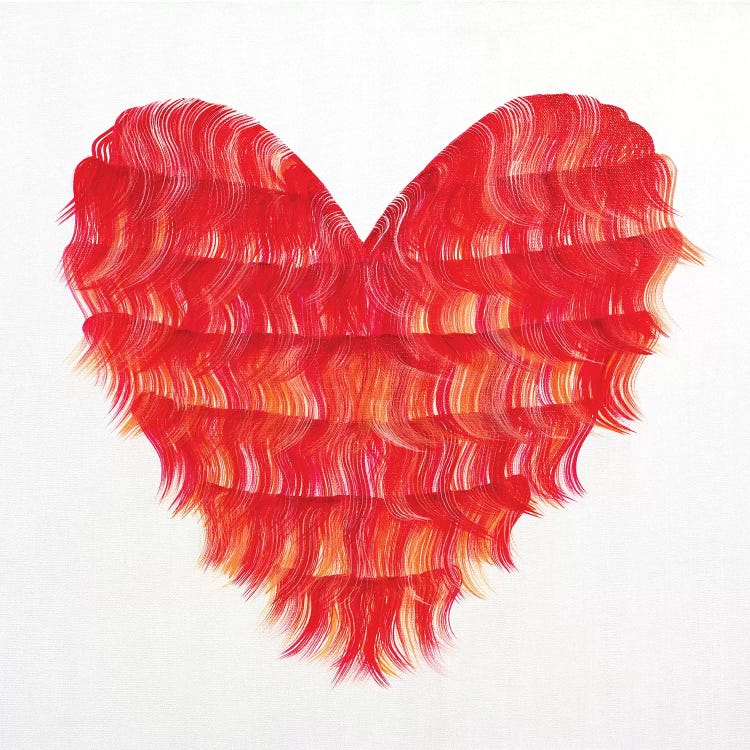Red Flapper Heart by Rashelle Roos canvas print