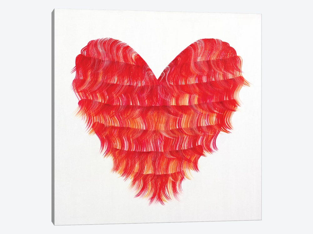 Red Flapper Heart by Rashelle Roos 1-piece Canvas Art