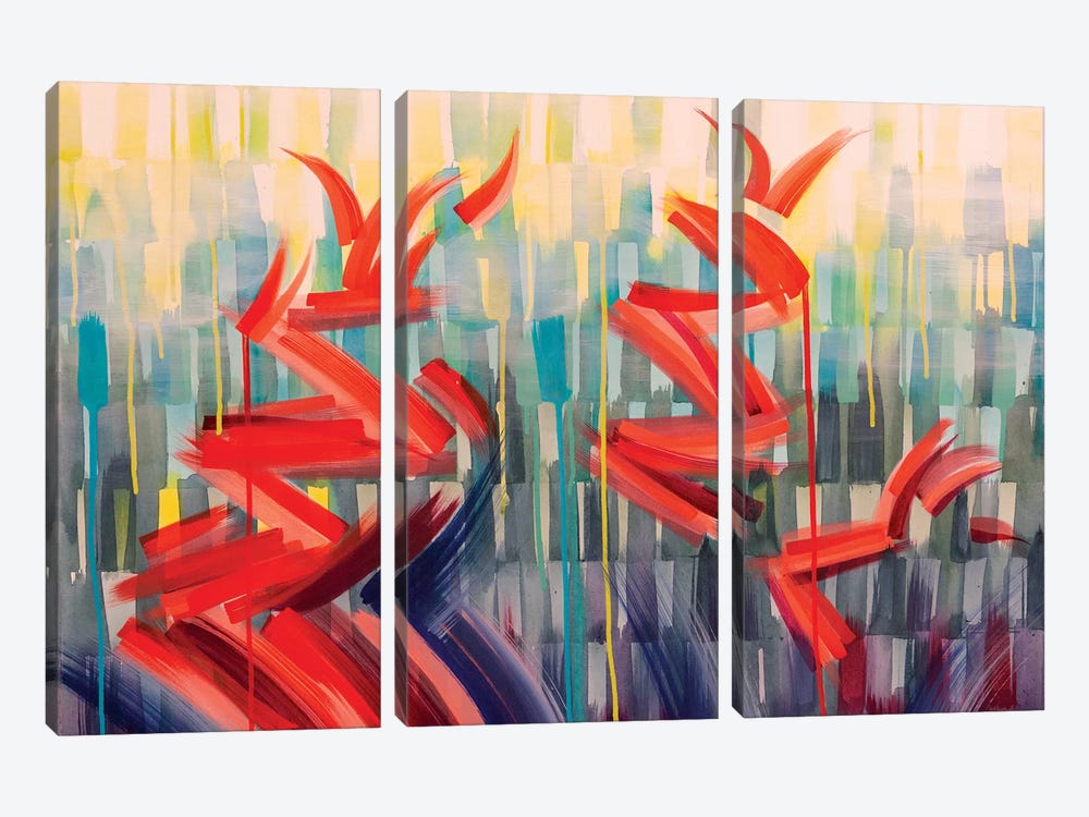 Winged Rhythms by Rashelle Roos 3-piece Art Print