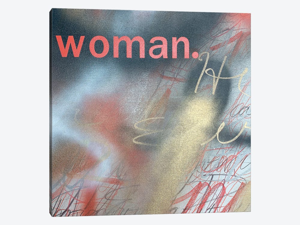 Woman (Coral) by Rashelle Roos 1-piece Canvas Print