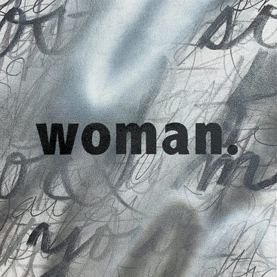 Woman (Black And White) by Rashelle Roos art print