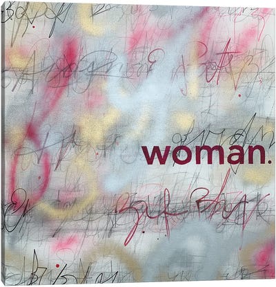 Woman (Pink) Canvas Art Print - Rashelle Roos
