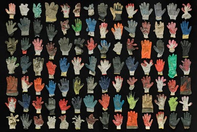 Work Gloves by Barry Rosenthal metal wall art