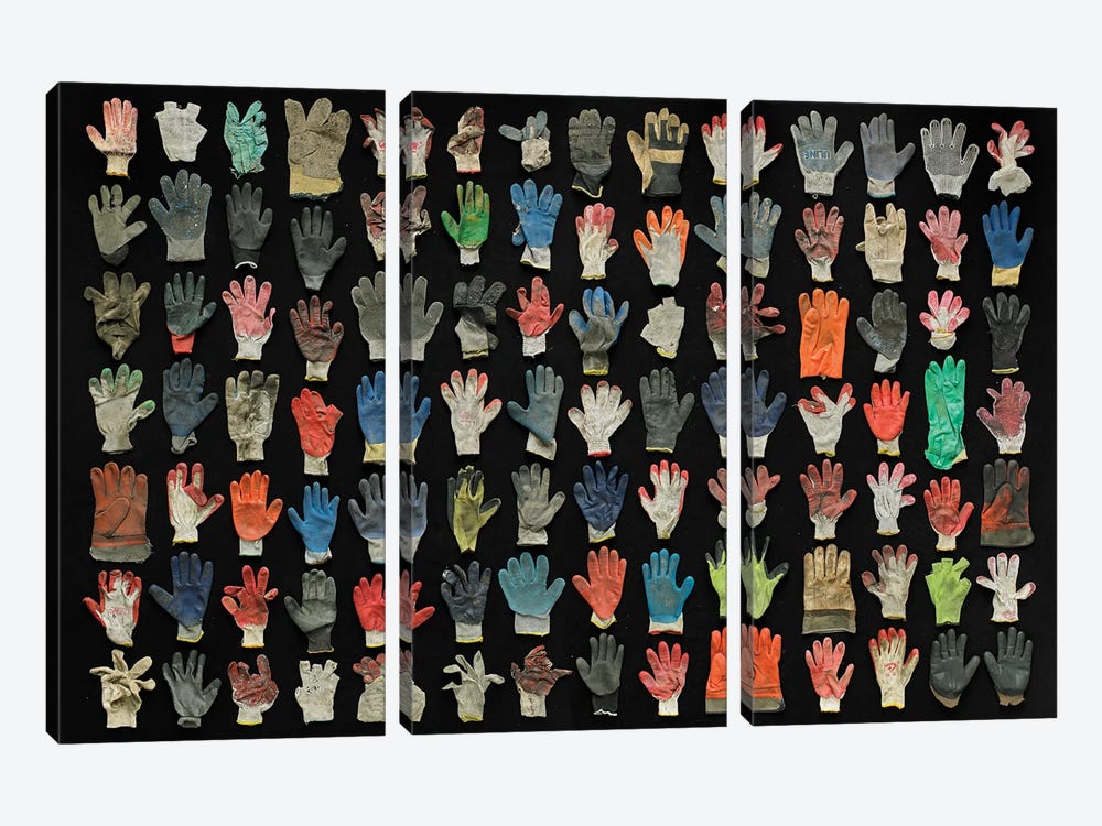Work Gloves by Barry Rosenthal 3-piece Canvas Artwork