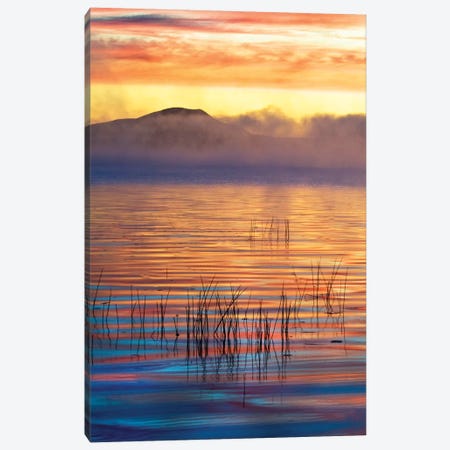 Foggy Sunrise, Racquette Lake, Town Of Long Lake, Hamilton County, New York, USA Canvas Print #ROT6} by Nancy Rotenberg Canvas Wall Art