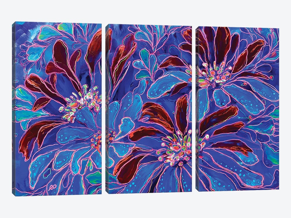 Bromeliads by RO ArtUS 3-piece Art Print