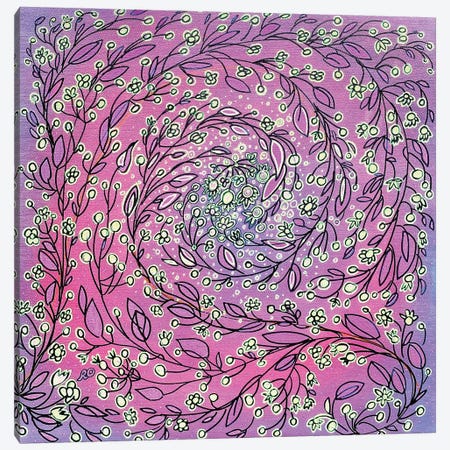 Flower Spiral Canvas Print #ROU109} by RO ArtUS Canvas Wall Art