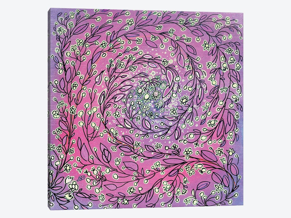 Flower Spiral by RO ArtUS 1-piece Canvas Art Print