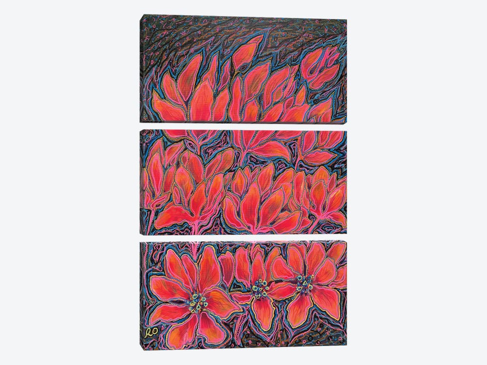 Spirit Flowers by RO ArtUS 3-piece Art Print