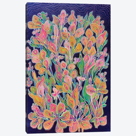 Flower Panel Canvas Print #ROU122} by RO ArtUS Canvas Artwork