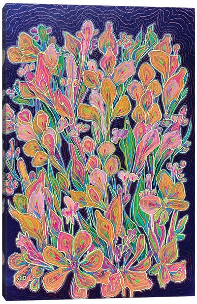 Flower Panel Canvas Art Print - RO ArtUS