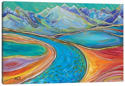 Bright Landscape Canvas Art Print - Fire & Ice