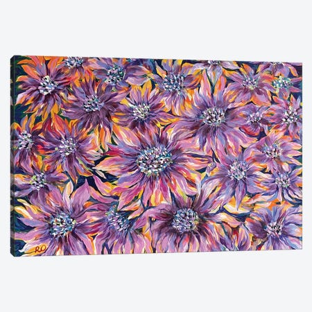 Colorful Flowers Canvas Print #ROU14} by RO ArtUS Canvas Artwork