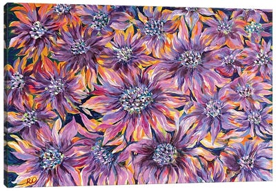 Colorful Flowers Canvas Art Print - RO ArtUS