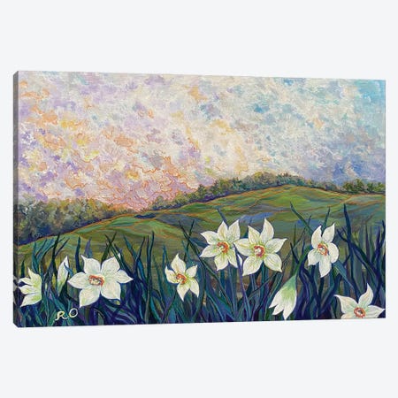 Daffodils Canvas Print #ROU15} by RO ArtUS Canvas Wall Art