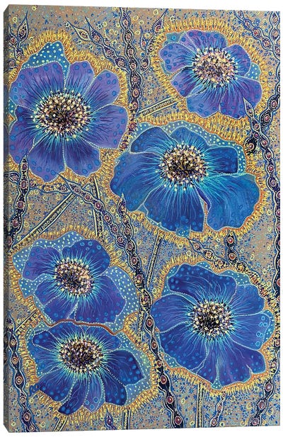 Decorative Flowers Canvas Art Print - RO ArtUS
