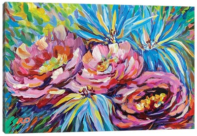 Dynamic Flowers Canvas Art Print - RO ArtUS