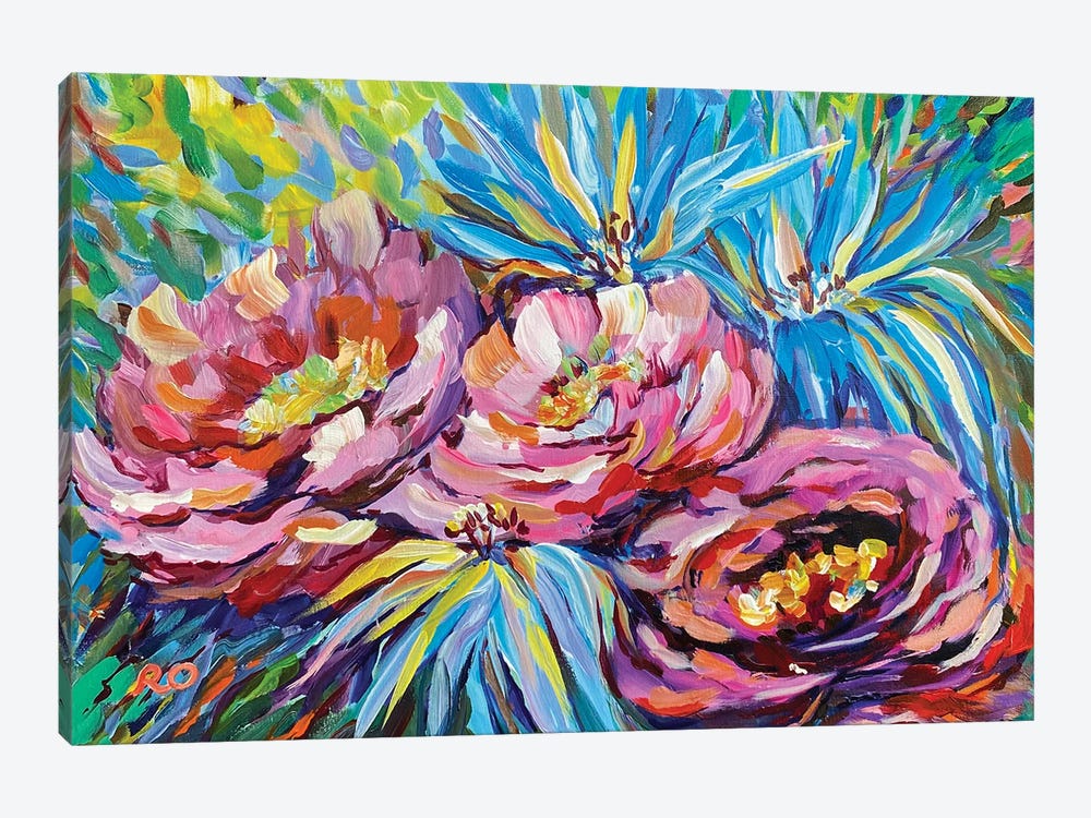 Dynamic Flowers by RO ArtUS 1-piece Art Print