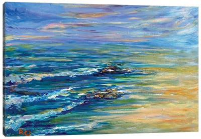 Foggy Coast Canvas Art Print - RO ArtUS