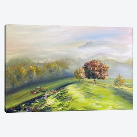 Landscape In The Fog Canvas Print #ROU32} by RO ArtUS Canvas Print