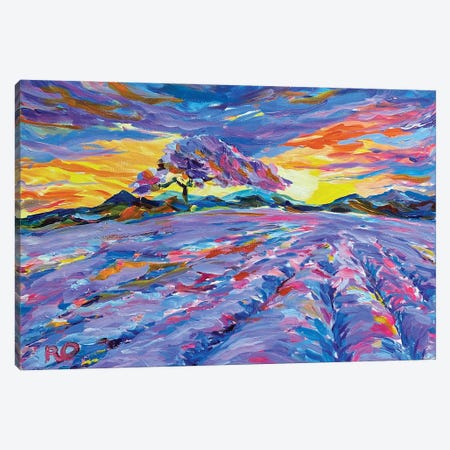 Lavender Sunset Canvas Print #ROU34} by RO ArtUS Canvas Artwork