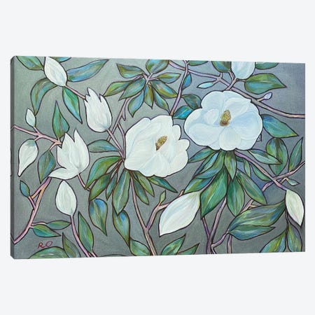 Magnolias Canvas Print #ROU37} by RO ArtUS Canvas Wall Art