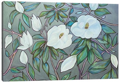 Magnolias Canvas Art Print - RO ArtUS