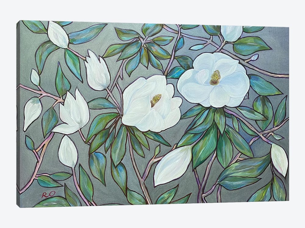 Magnolias by RO ArtUS 1-piece Art Print