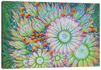 Positive Flowers Canvas Art Print - RO ArtUS